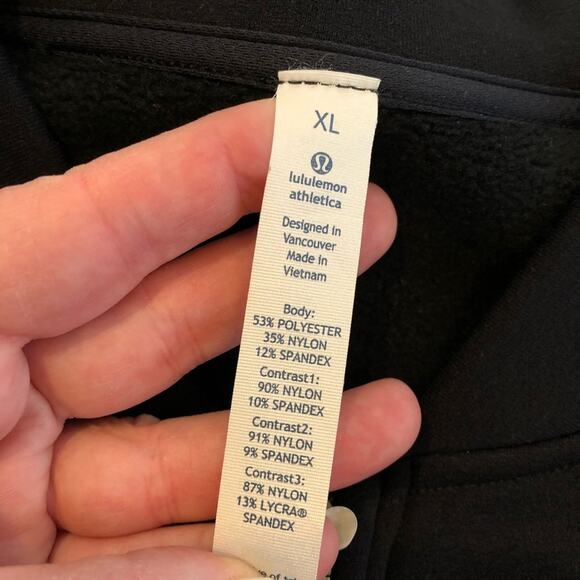 Lululemon mens black full zip jacket size Extra Large XL - Picture 8 of 16